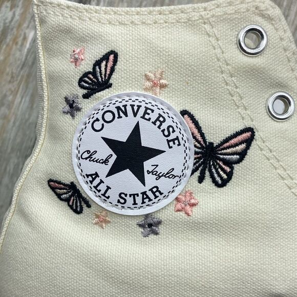 Women’s Converse Chuck Taylor All Star Butterflies Hightop Sneaker Shoes Size 8 - Picture 5 of 16